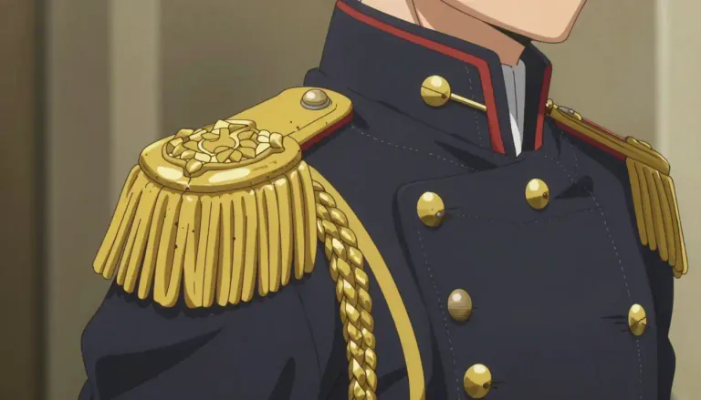 Visual representation of "epaulet" - An ornamental shoulder piece on a garment, especially a military uniform.