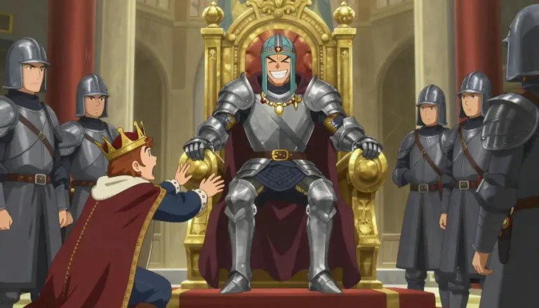 Visual representation of "usurp" - To take someone's position or power without having the right to do so.