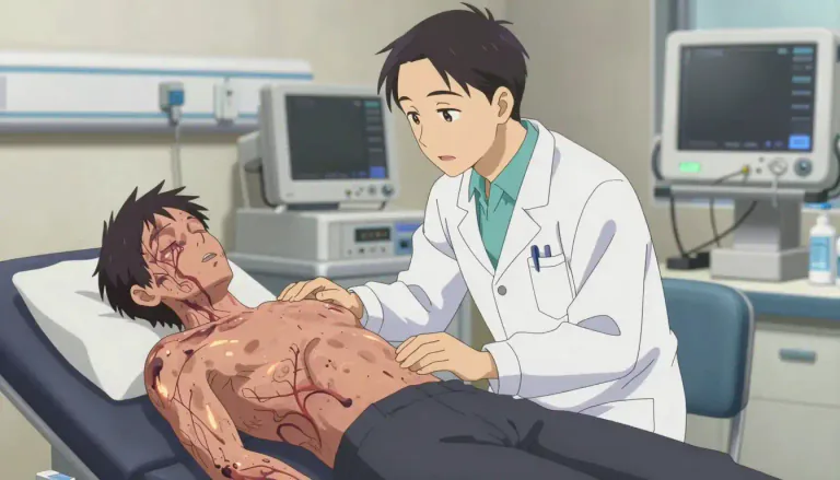 Visual representation of "pathologic" - Relating to or caused by disease; indicating a departure from normal functioning.