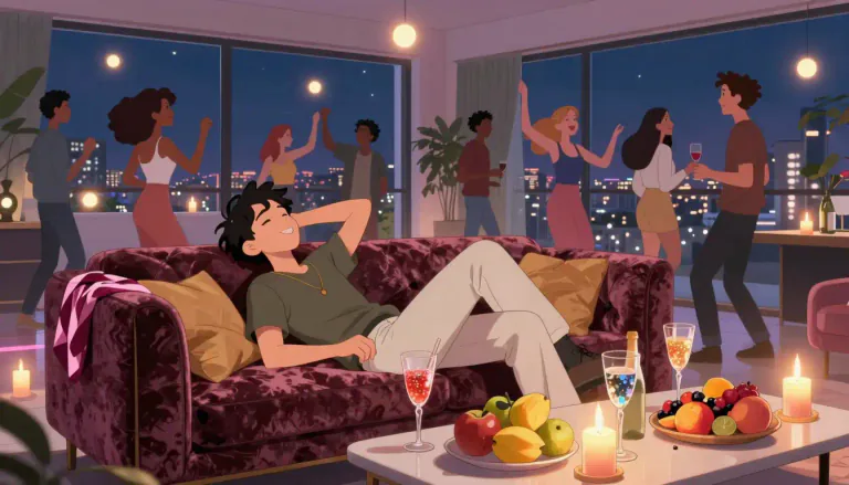 Visual representation of "hedonistic" - Relating to or characterized by pleasure or happiness as the highest good.