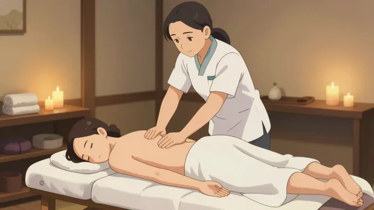 Visual representation of "masseur" - A person who is trained to give massages to people