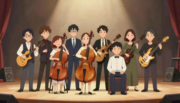 Visual representation of "octet" - A group of eight people or things.