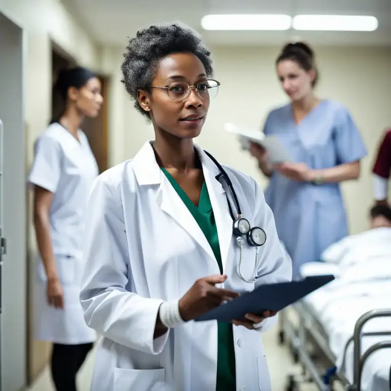 Visual representation of "internship" - A job that new doctors do to get practical experience, often in a hospital