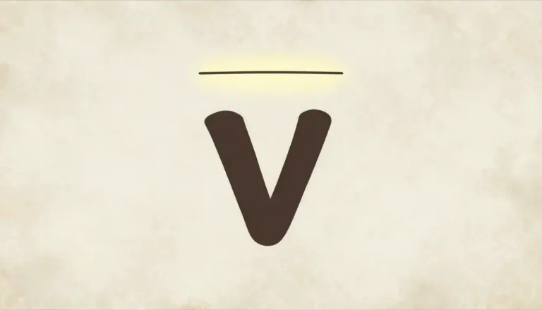 Visual representation of "macron" - A line above a vowel to show that it should be spoken as a long vowel.