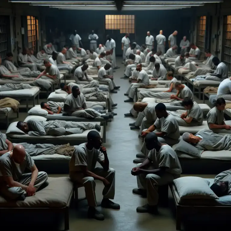 Visual representation of "warehousing" - The practice of keeping people in prison for long periods of time