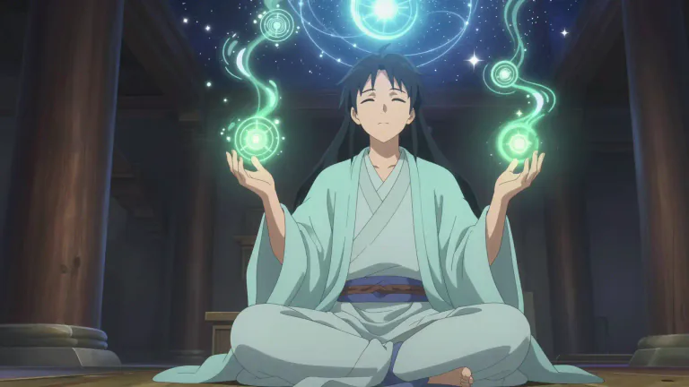 Visual representation of "mystic" - A person who tries to gain religious or spiritual knowledge and experience that is beyond ordinary human understanding