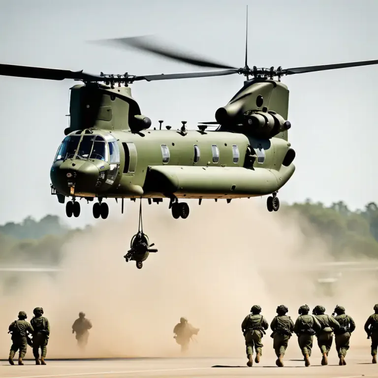 Visual representation of "chinook" - A U.S. military helicopter used for transporting troops and supplies.