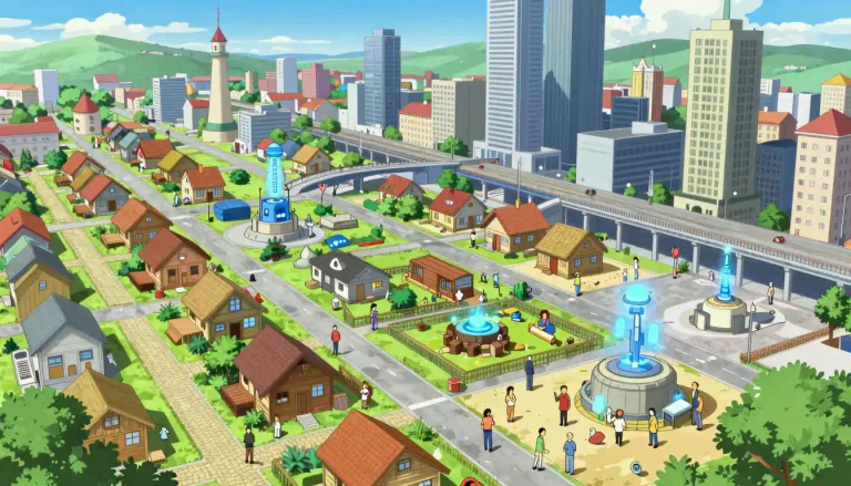 Visual representation of "civilization" - The process by which a society or place reaches an advanced state of social development and organization.