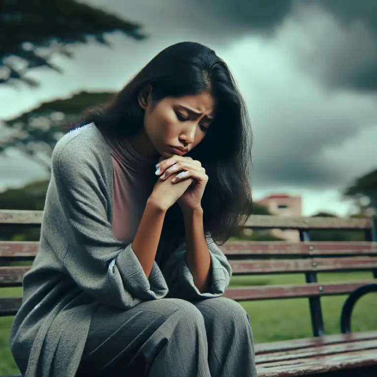 Visual representation of "dejection" - The act of expressing or feeling a loss