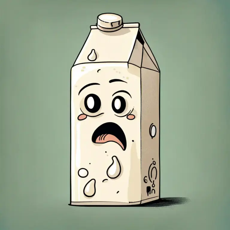Visual representation of "on the turn" - Describes food or drink that is starting to go bad