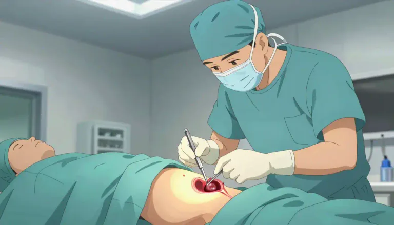 Visual representation of "splenectomy" - A surgical procedure that involves the removal of the spleen.