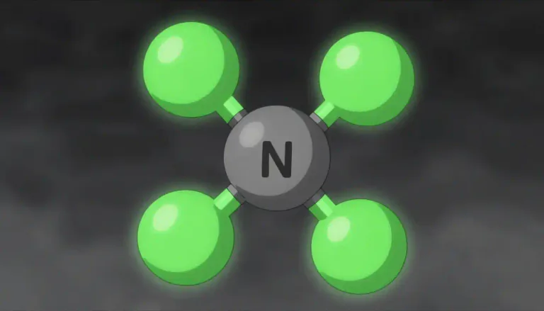 Visual representation of "tetrachloride" - A type of chemical compound that contains four chlorine atoms bonded to another element.