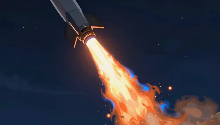 Visual representation of "afterburn" - The residual combustion of exhaust gases after the main combustion has stopped, especially in jet engines.