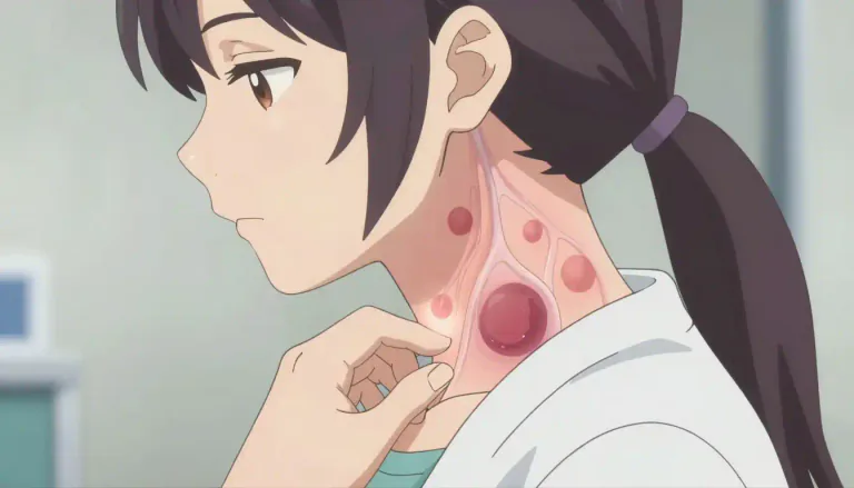 Visual representation of "lymphadenopathy" - A condition in which the lymph nodes swell, usually indicating an infection or other health issues.