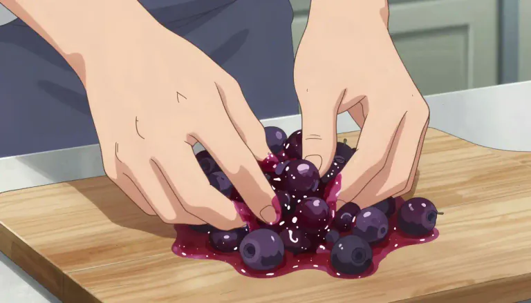 Visual representation of "smush" - To crush or squash something softly.