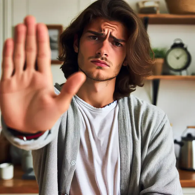 Visual representation of "bah" - Used in refusal and denial