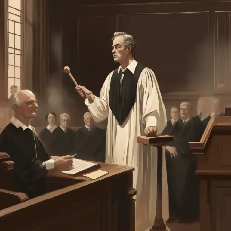 Visual representation of "sentence" - In law, a punishment given by a judge in court to a person found guilty of a crime.