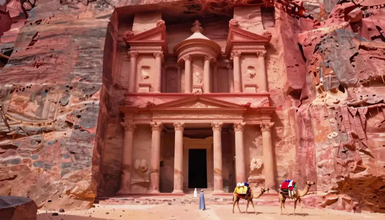 Visual representation of "nabataean" - Relating to the Nabataeans, an ancient Semitic people known for their trade and rock-cut architecture.