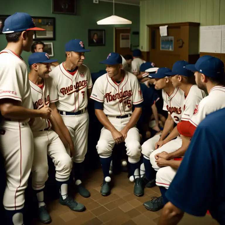 Visual representation of "clubhouse" - The place where a team, especially in baseball, changes into uniform and meets.