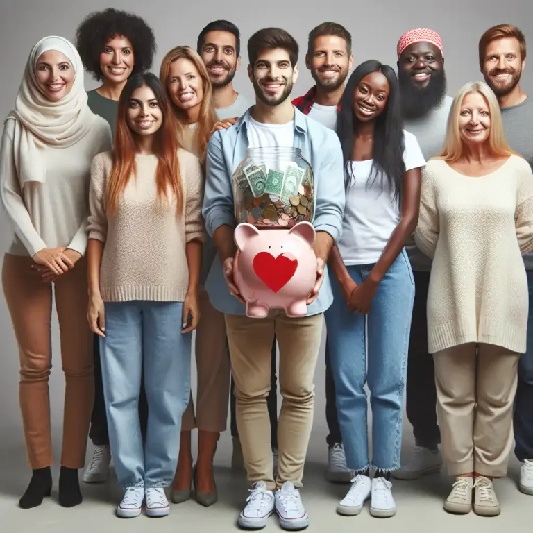 Visual representation of "raise" - to collect or get money for a particular purpose