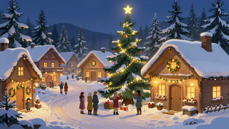 Visual representation of "yule" - The period of time around Christmas, especially in cultures with Germanic and Nordic origins.