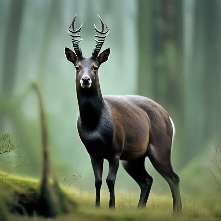 Visual representation of "musk" - A type of deer that produces musk