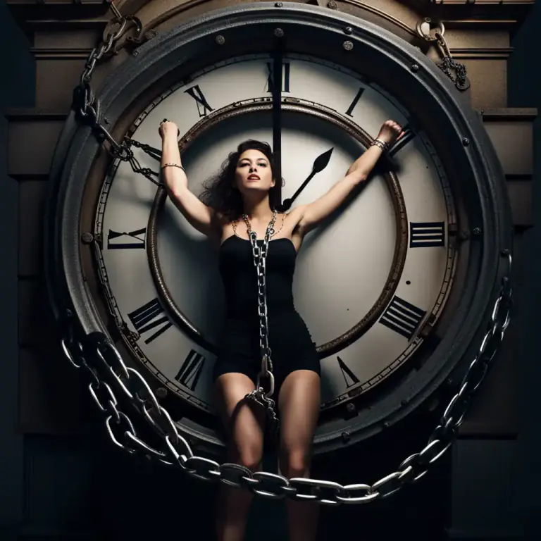 Visual representation of "bondage" - Being stuck in a situation or habit that is hard to escape from.