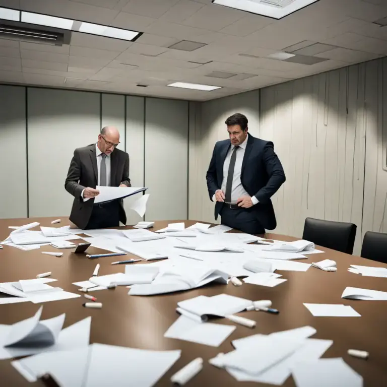 Visual representation of "collapse, fall, etc. in a heap" - To enter in a state of being unable to function or continue