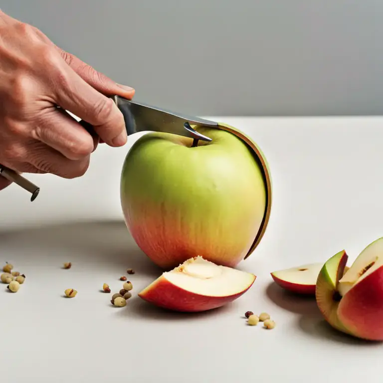 Visual representation of "core" - To remove the core from a fruit