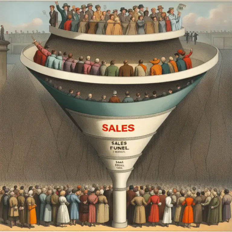 Visual representation of "funnel" - In business and marketing, describes a method of attracting and retaining customers.