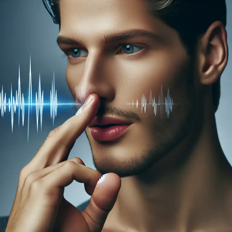 Visual representation of "nasal" - In phonetics, a sound made through nose