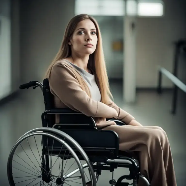 Visual representation of "paralytic" - a person who is unable to move or control parts of the body because of a problem with nerves or muscles