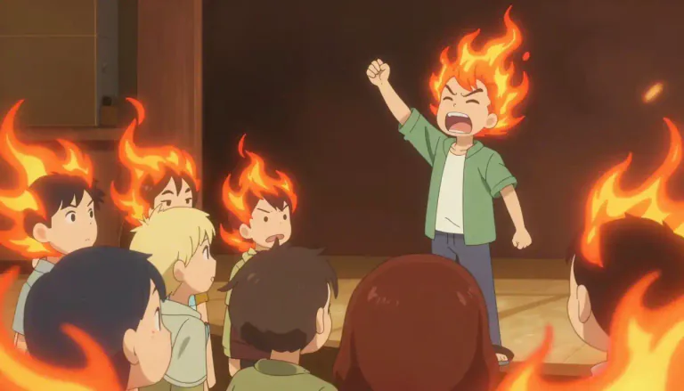 Visual representation of "inflame" - To provoke or intensify strong feelings in someone