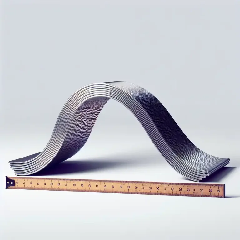 Visual representation of "deflection" - The amount by which something bends from a straight line or position