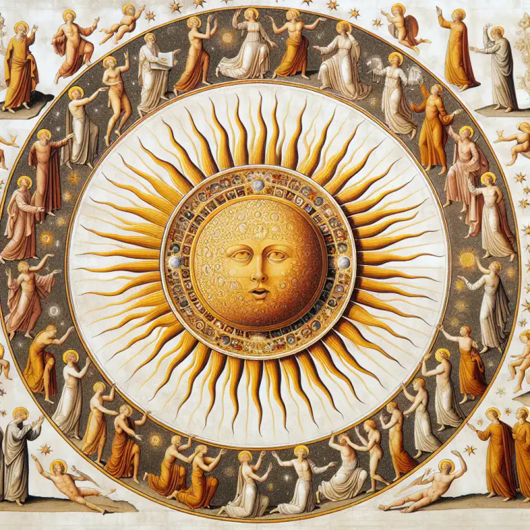 Visual representation of "heliocentric" - considering the sun as the most important element