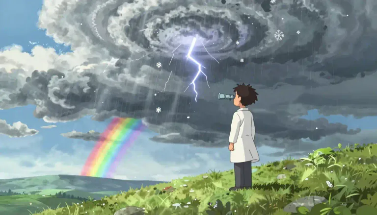 Visual representation of "meteorology" - The science that studies the atmosphere and its phenomena, like weather and climate