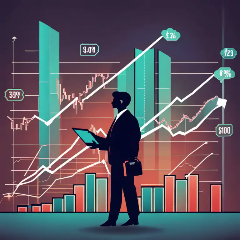 Visual representation of "play the market" - To buy and sell shares or other financial products, especially by trying to guess which way prices will go in order to make a profit.