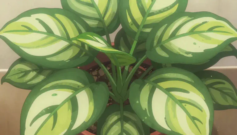 Visual representation of "variegation" - The occurrence of different colors in the leaves or petals of a plant.