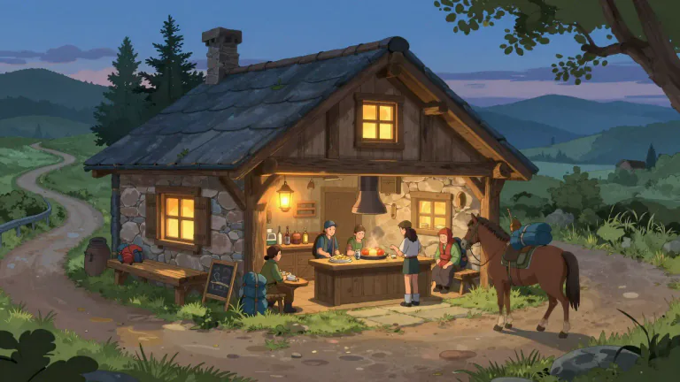 Visual representation of "waystation" - A facility that provides services and accommodations to travelers.