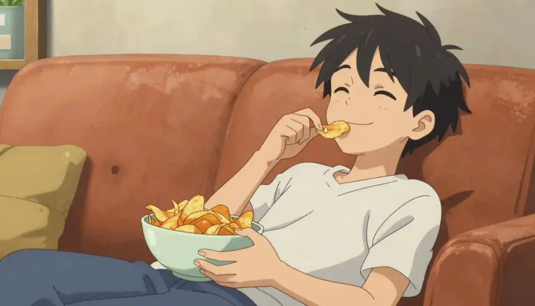 Visual representation of "nosh" - To eat food, especially in a casual or informal way.