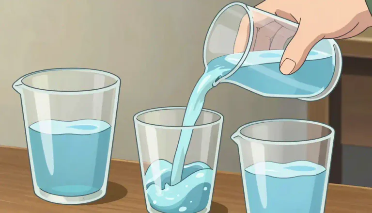 Visual representation of "liquid" - A substance that can flow and take the shape of any container it is in