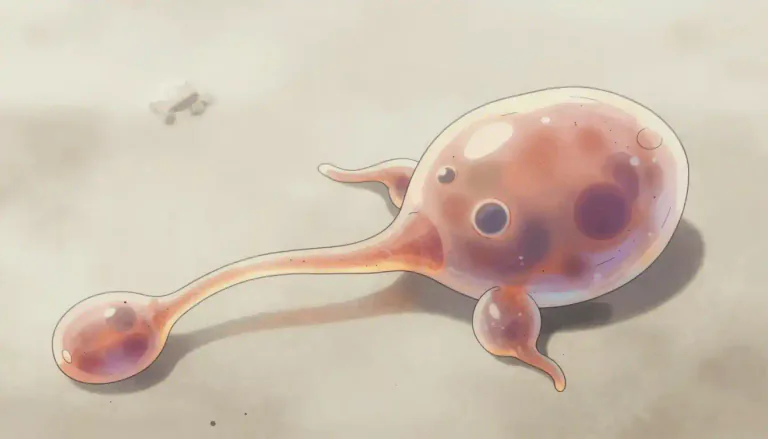Visual representation of "pseudopod" - A temporary, flexible extension of a cell that is used for movement and feeding.
