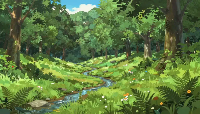Visual representation of "dell" - A small valley, usually among trees