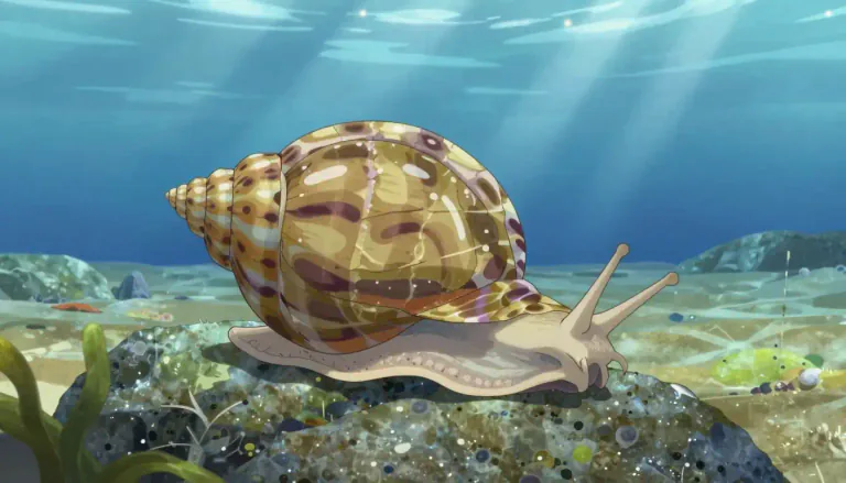 Visual representation of "abalone" - A type of large sea snail that has a bowl-like shell.