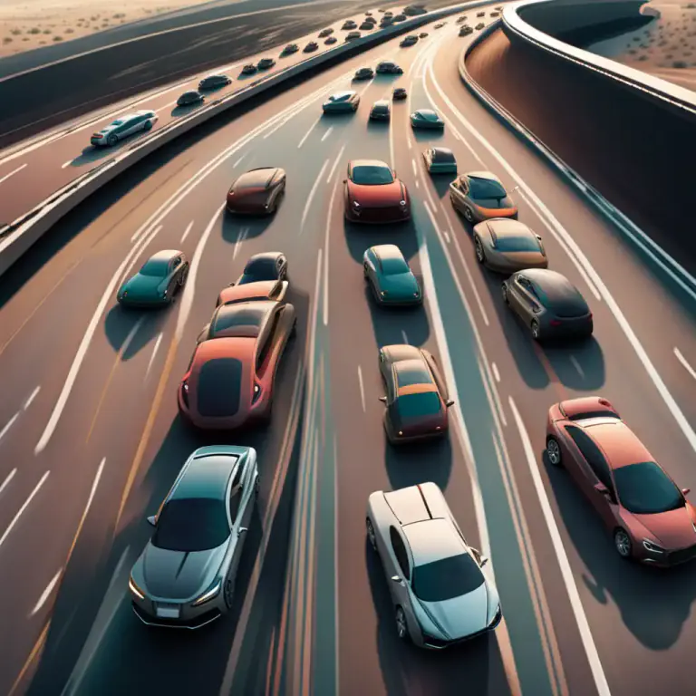 Visual representation of "flotilla" - A group of individuals or vehicles moving together.
