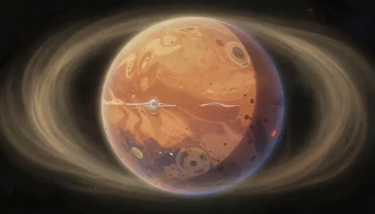 Visual representation of "atmospheric" - Related to the gaseous layer that surrounds a planet