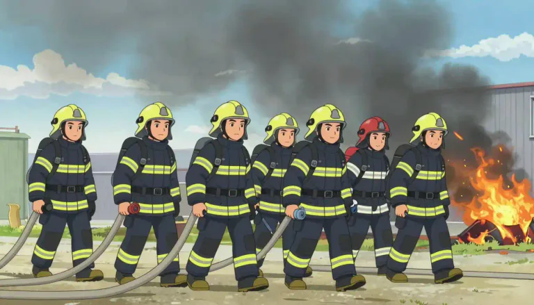 Visual representation of "brigade" - A group of people who are organized to do some work together