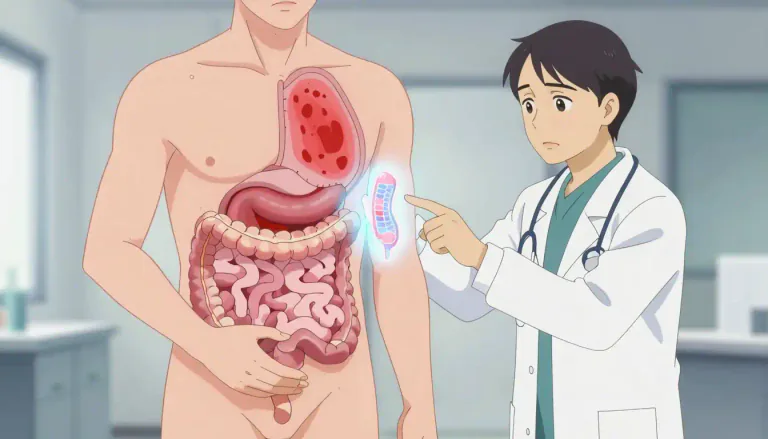 Visual representation of "enteropathy" - A disease or disorder of the intestine.