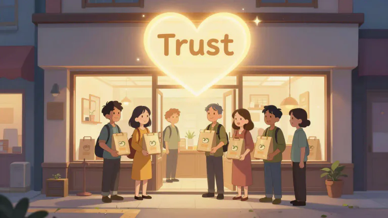 Visual representation of "goodwill" - In business, the value that a company has because people like it, its products, etc.