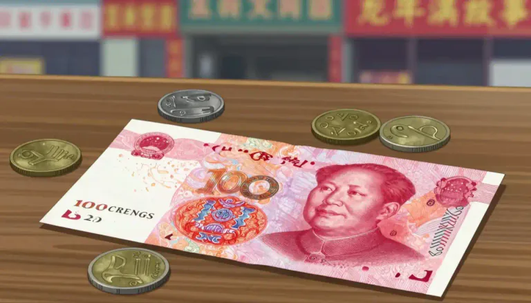 Visual representation of "yuan" - The basic unit of money in China